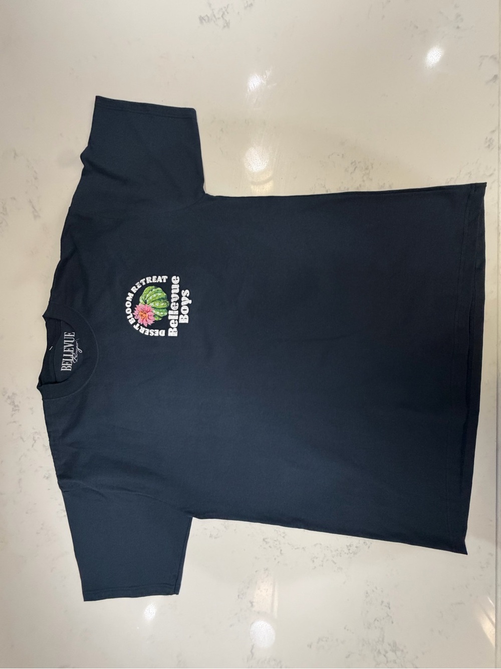 Men's Black Graphic Crewneck T‑Shirt - Desert Bloom View 5